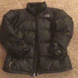 North Face Goose Down Jacket, Girls size XL, Black